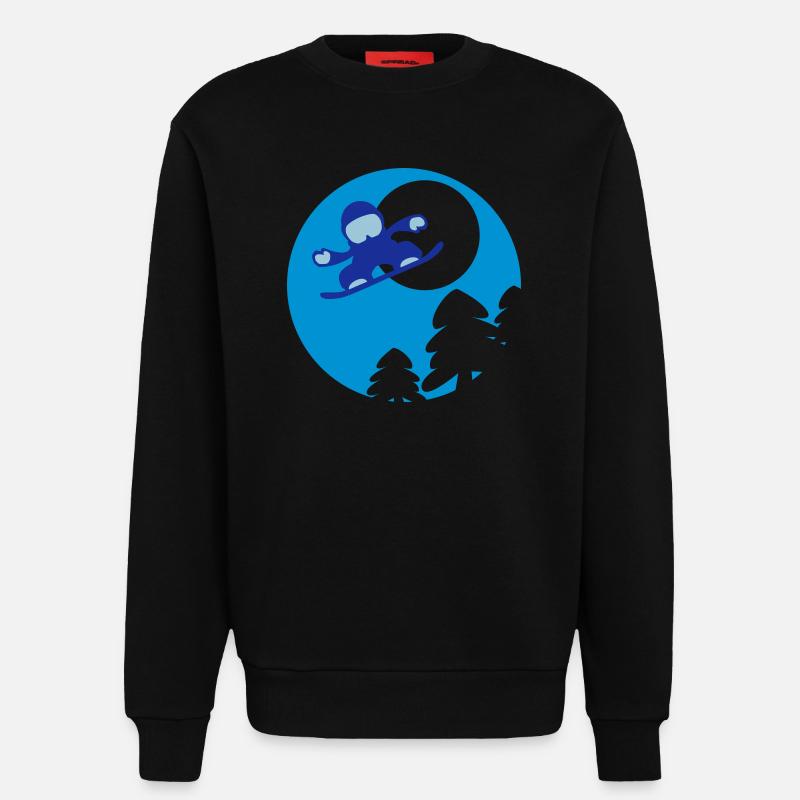 snowboader2 - Sweatshirt - made by SPREAD  - SOLID BLACK