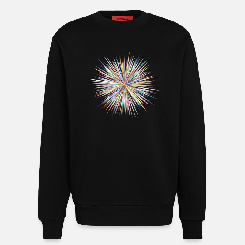 Abstract Explosion - Sweatshirt - made by SPREAD  - SOLID BLACK