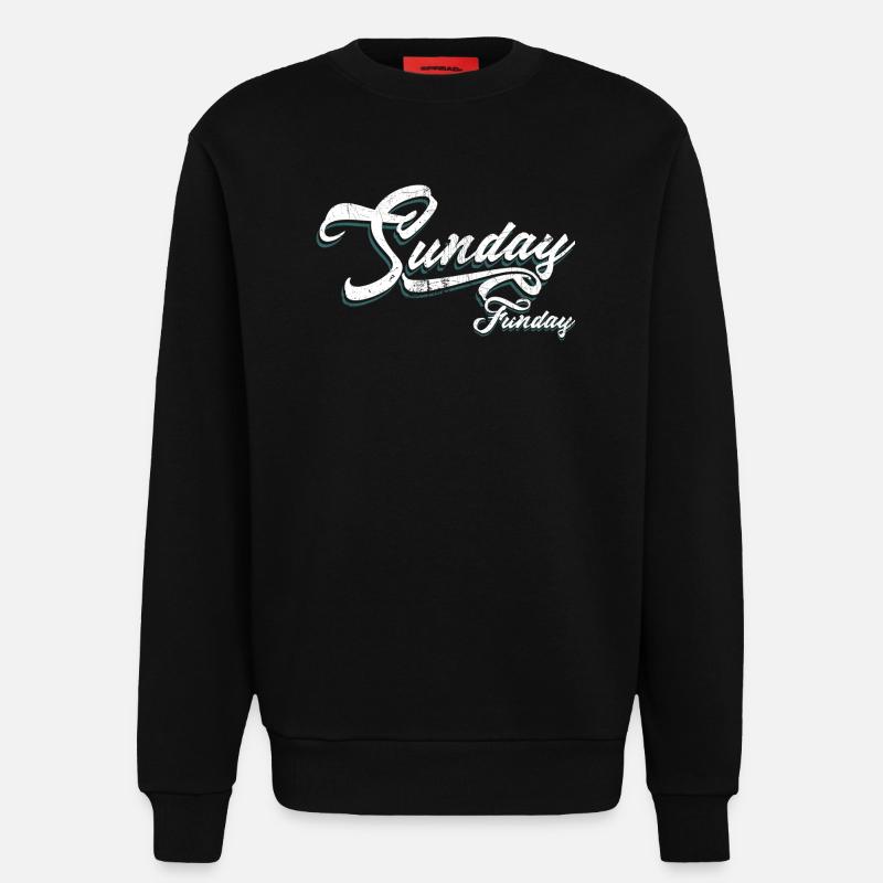 Script du dimanche Funday Néon - Sweat bio décontracté fabriqué en UE - SOLID BLACK