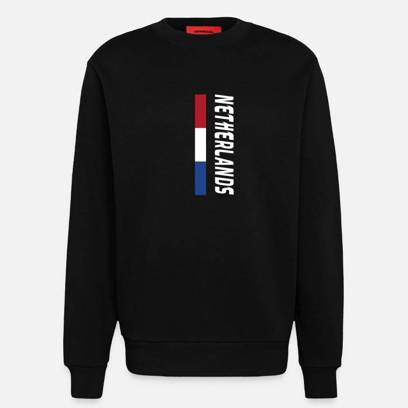 Netherlands / Gift / Gift Idea - Sweatshirt - made by SPREAD - SOLID BLACK