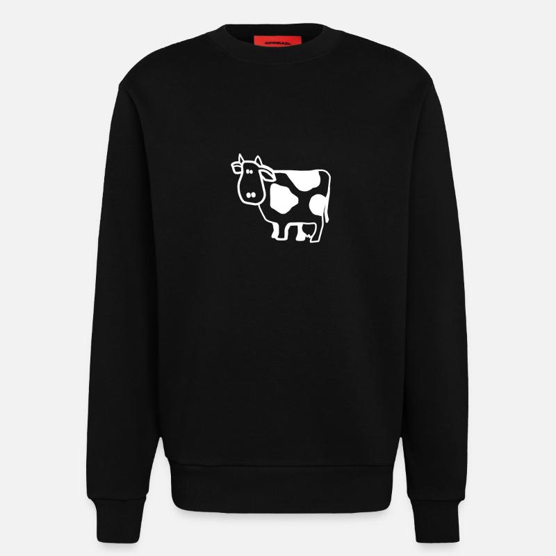 Kuh - Sweatshirt - made by SPREAD - SOLID BLACK