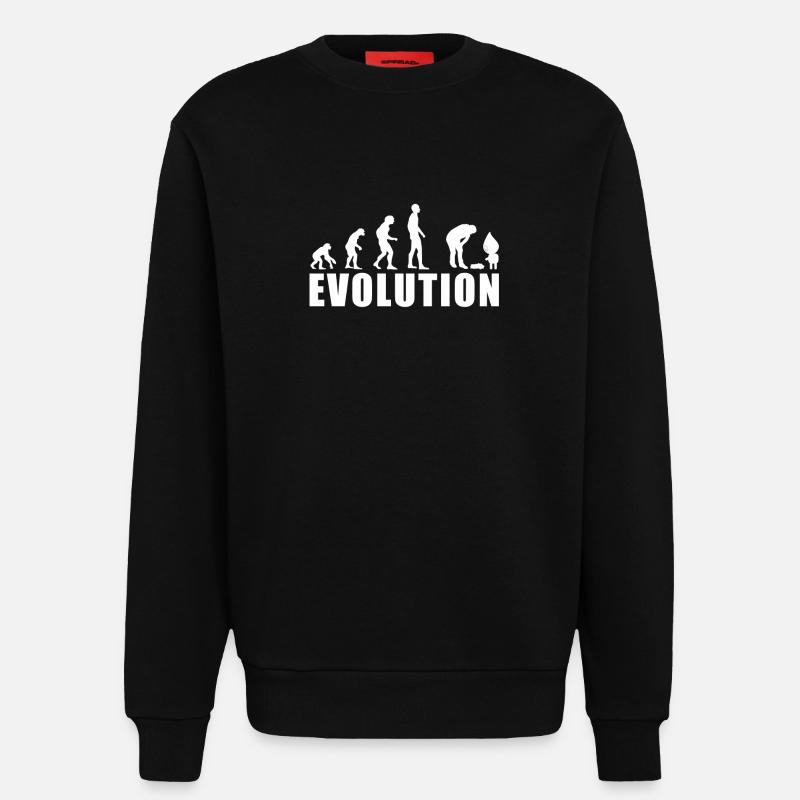 EVOLUTION PUKE gift - Sweatshirt - made by SPREAD  - SOLID BLACK