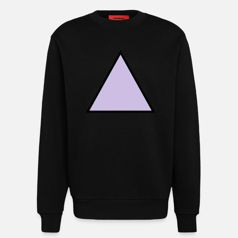 hipster triangle triangle shape - Sweatshirt - made by SPREAD  - SOLID BLACK