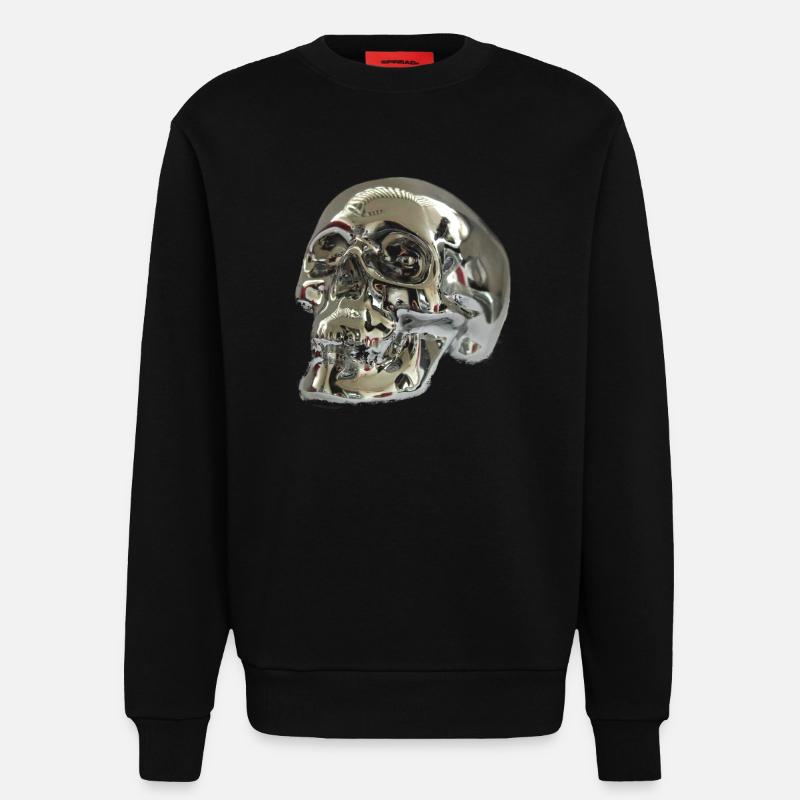 Silber Skull - Sweatshirt - made by SPREAD  - SOLID BLACK