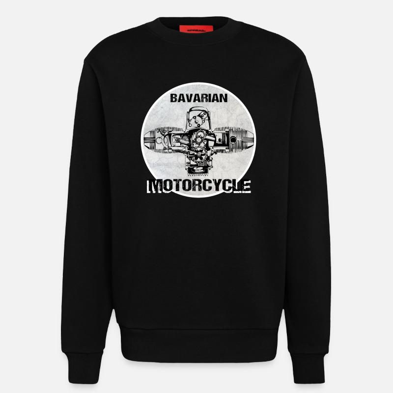Bavarian Motorcycle boxer engine - Sweatshirt - made by SPREAD - SOLID BLACK