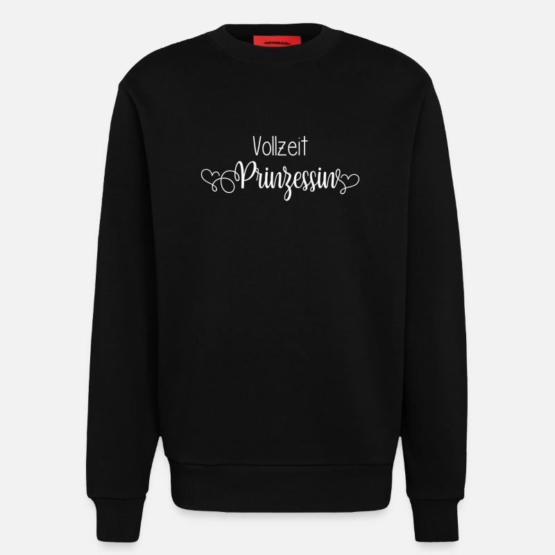 Princesse à temps plein - Sweat bio décontracté fabriqué en UE - SOLID BLACK