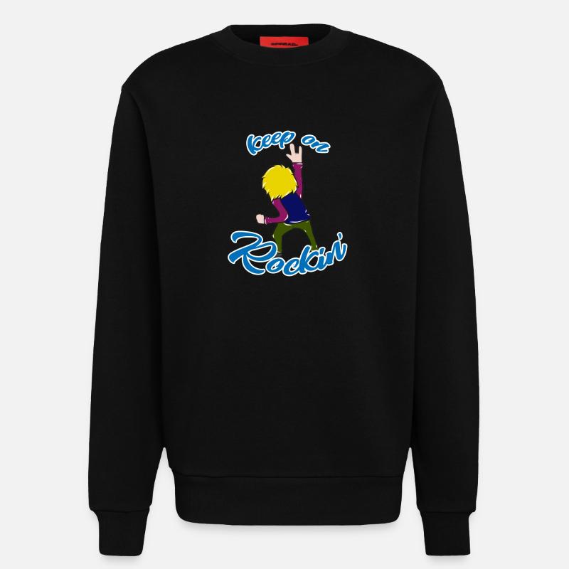 Rock 'n' Roll - Sweatshirt - made by SPREAD - SOLID BLACK