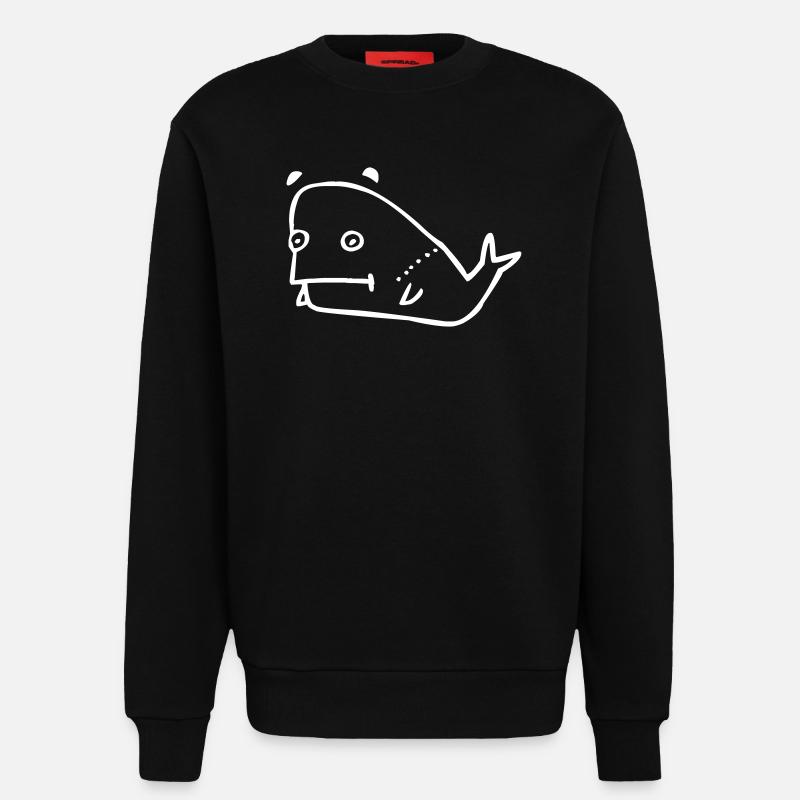 Wal Comic - Sweatshirt - made by SPREAD  - SOLID BLACK
