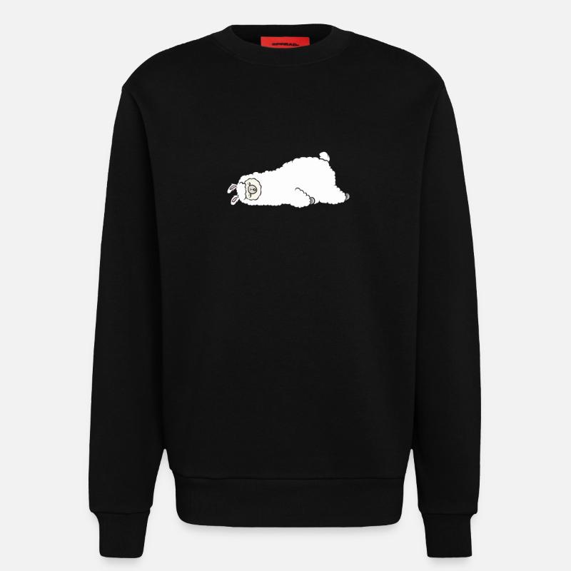Schlafendes Lama - Sweatshirt - made by SPREAD - SOLID BLACK