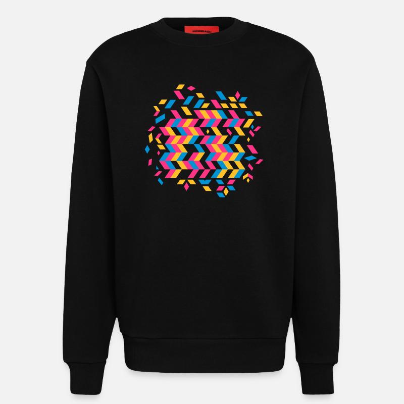Fischgrätenmuster - Sweatshirt - made by SPREAD  - SOLID BLACK