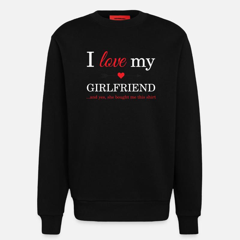 I Love My Girlfriend - Sweatshirt - made by SPREAD  - SOLID BLACK