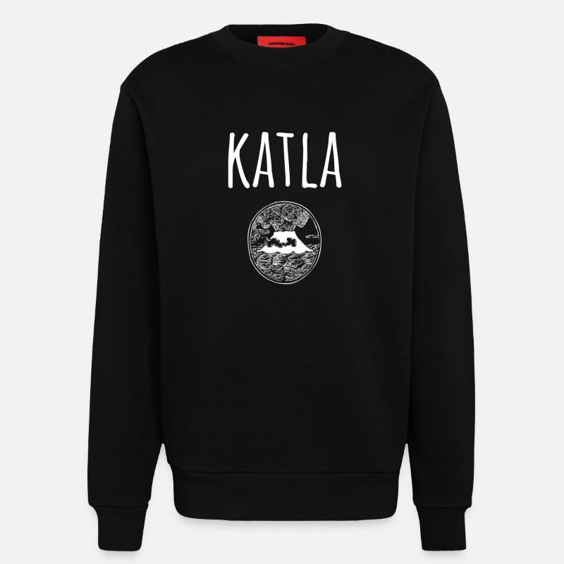 Katla Souvenir Vulkan - Sweatshirt - made by SPREAD  - SOLID BLACK