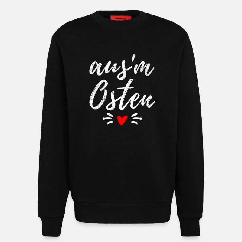 Osten - Ossi - Ost Deutschland - Mauerfall - Sweatshirt - made by SPREAD - SOLID BLACK