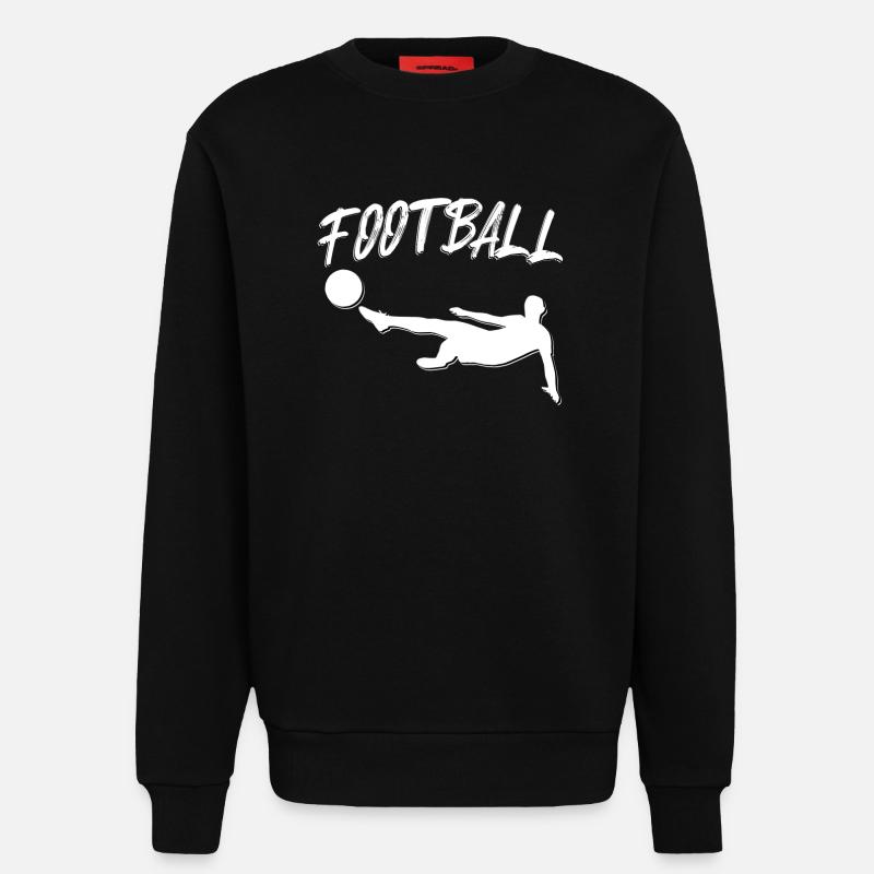 Torwart Sprungkick Silhouette - Sweatshirt - made by SPREAD - SOLID BLACK
