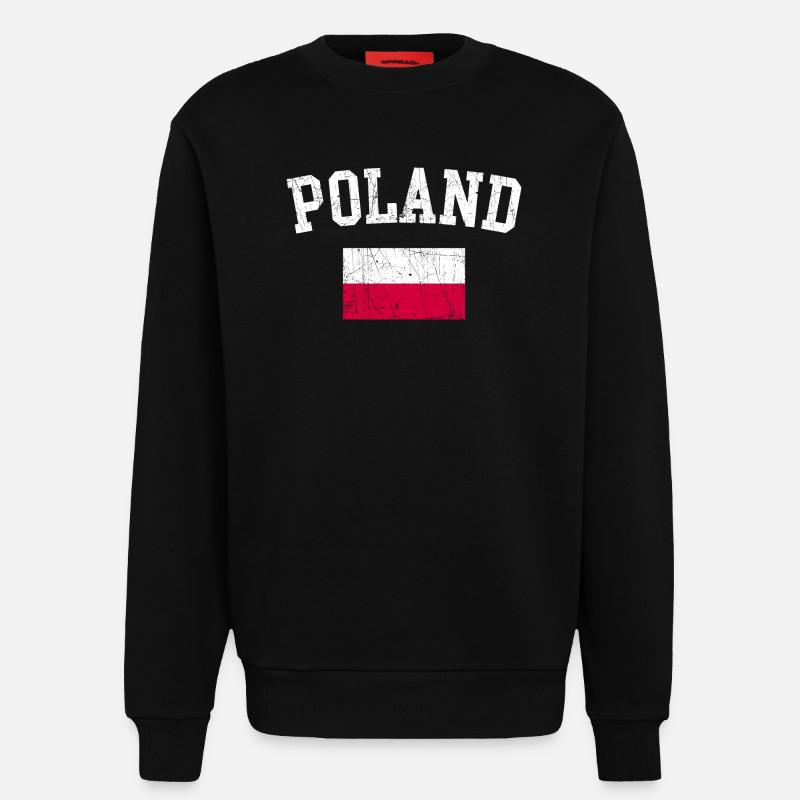 Typografie des polnischen Flaggenbogens - Sweatshirt - made by SPREAD  - SOLID BLACK