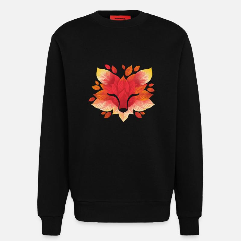 Blatt Fuchs - Sweatshirt - made by SPREAD - SOLID BLACK