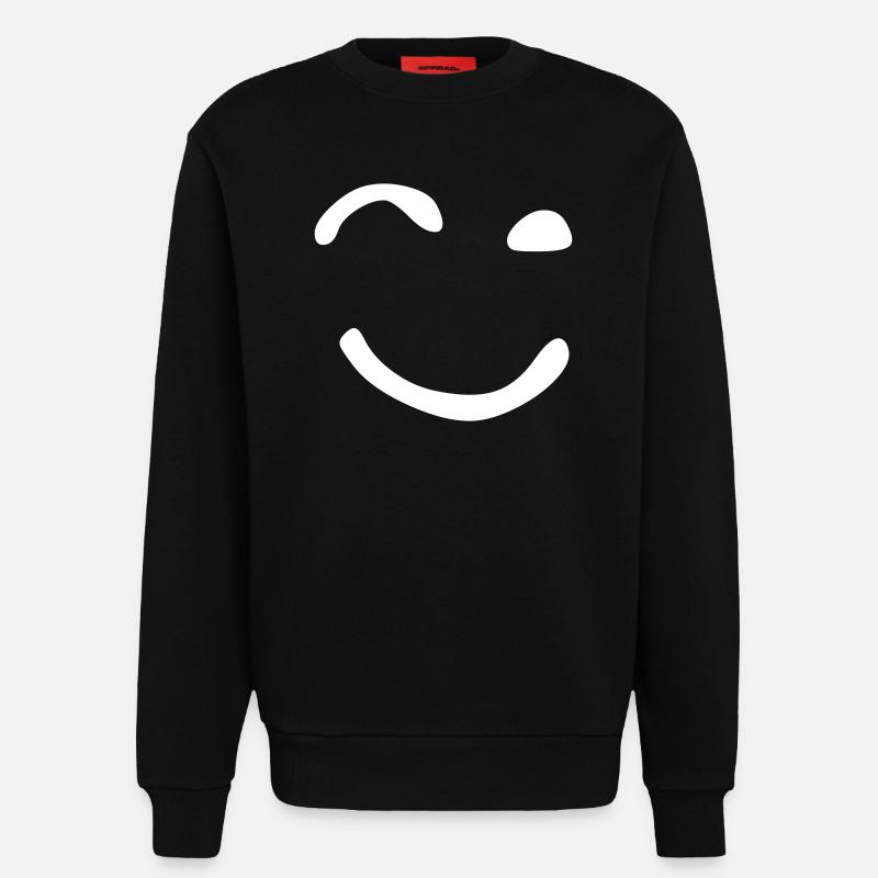 Das zwinkernde Gesicht - Sweatshirt - made by SPREAD - SOLID BLACK
