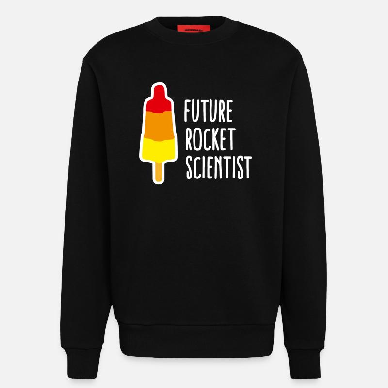 Future rocket scientist popsicle rocket graduation - Sweatshirt - made by SPREAD  - SOLID BLACK