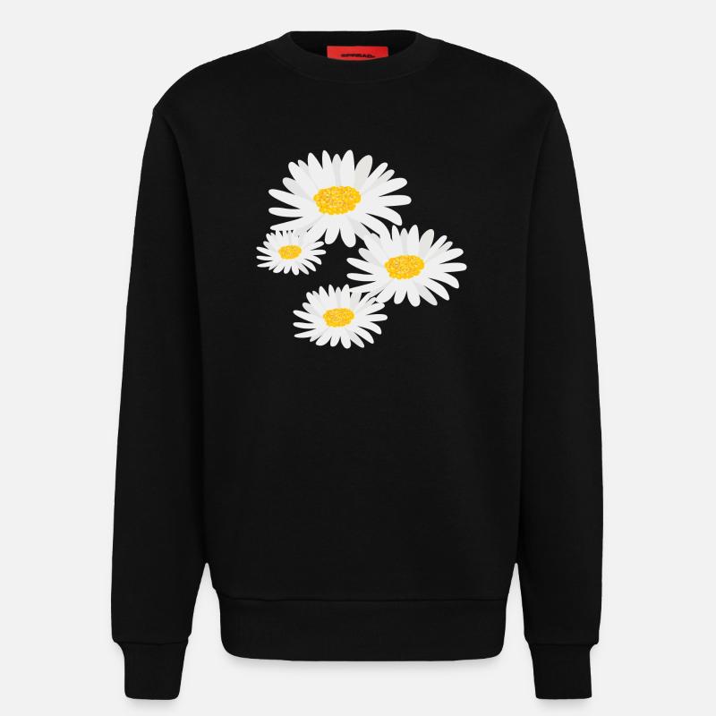 Blume Gänseblümchen - Sweatshirt - made by SPREAD  - SOLID BLACK