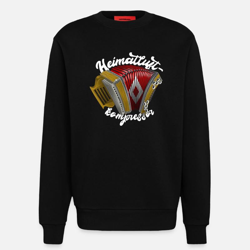 Heimatluftkompressor // hell | ZiachON! - Sweatshirt - made by SPREAD  - SOLID BLACK