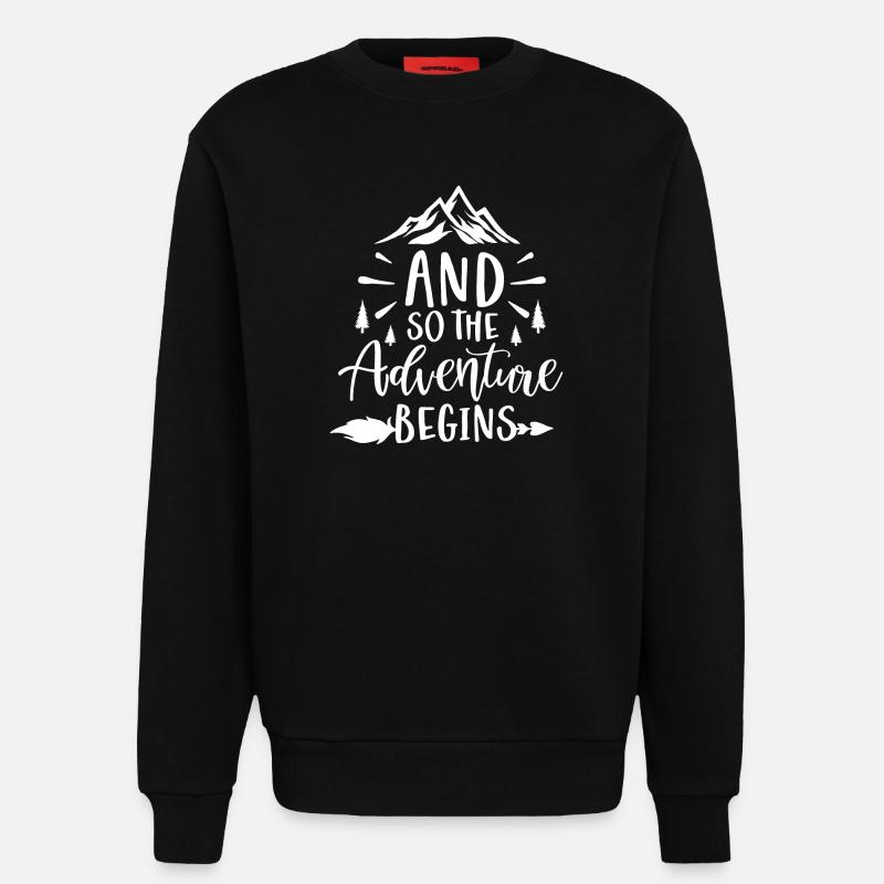 Und so beginnt das Abenteuer - Sweatshirt - made by SPREAD  - SOLID BLACK