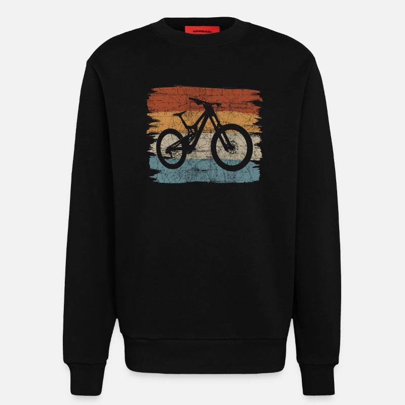 Retro Sunset Bicycle Silhouette - Sweatshirt - made by SPREAD  - SOLID BLACK