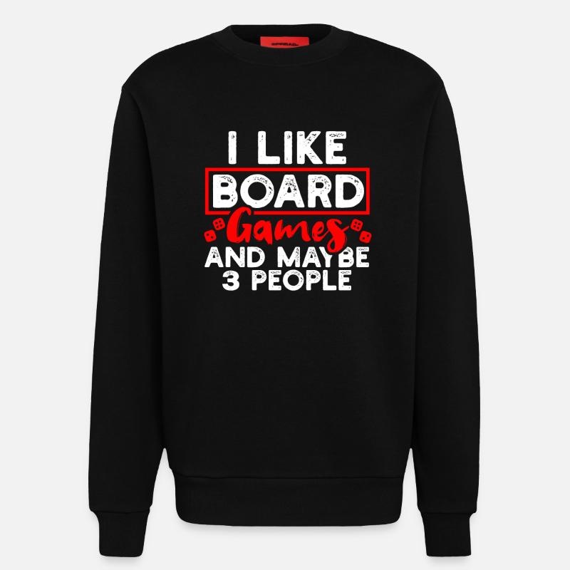 Gesellschaftsspiele Brettspiele - Sweatshirt - made by SPREAD  - SOLID BLACK