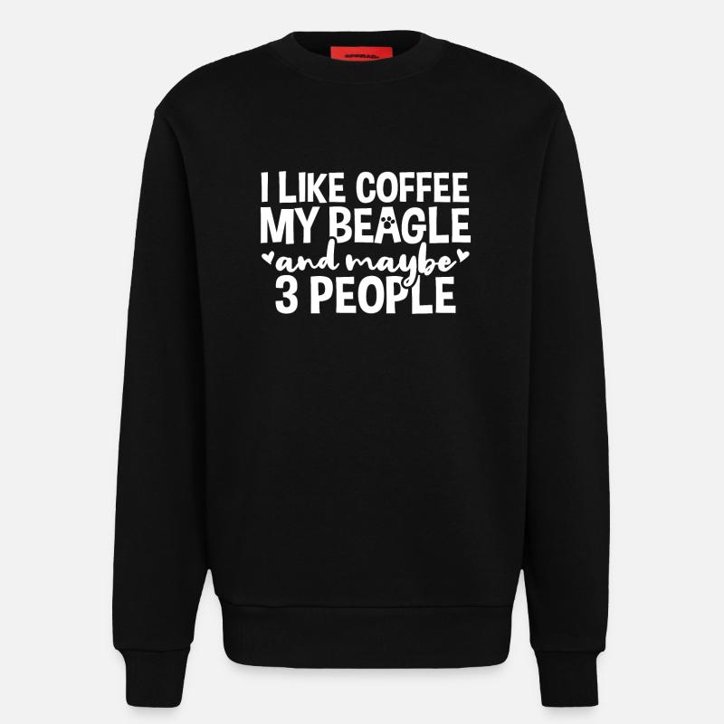 Beagle Kaffeetrinker - Sweatshirt - made by SPREAD  - SOLID BLACK