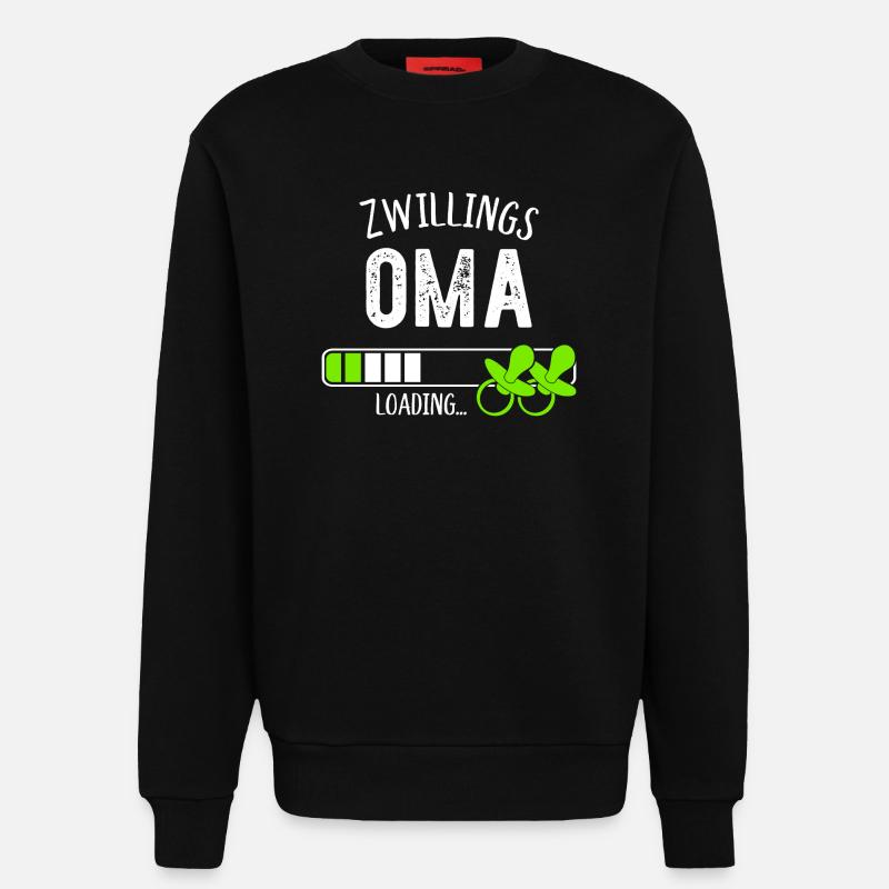 Zwillingsoma Loading Oma Großmutter Zwillinge - Sweatshirt - made by SPREAD  - SOLID BLACK