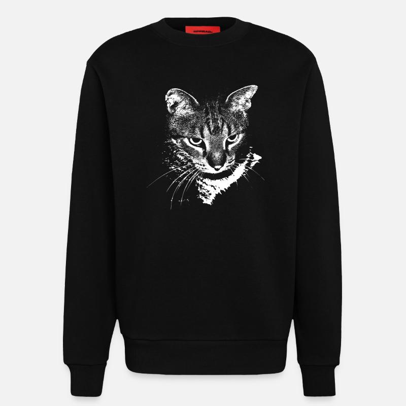 Katze Kätzchen Katzenshirt Geschenk - Sweatshirt - made by SPREAD  - SOLID BLACK