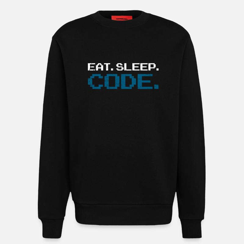 Code de programmation informatique - Sweat bio décontracté fabriqué en UE - SOLID BLACK