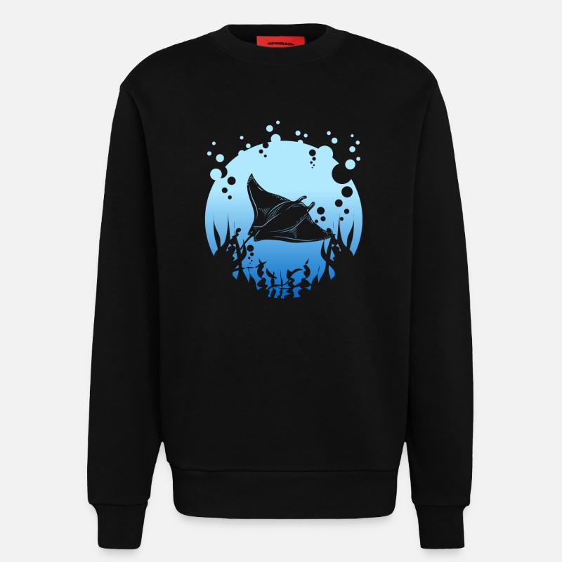 Manta Rochen - Sweatshirt - made by SPREAD  - SOLID BLACK