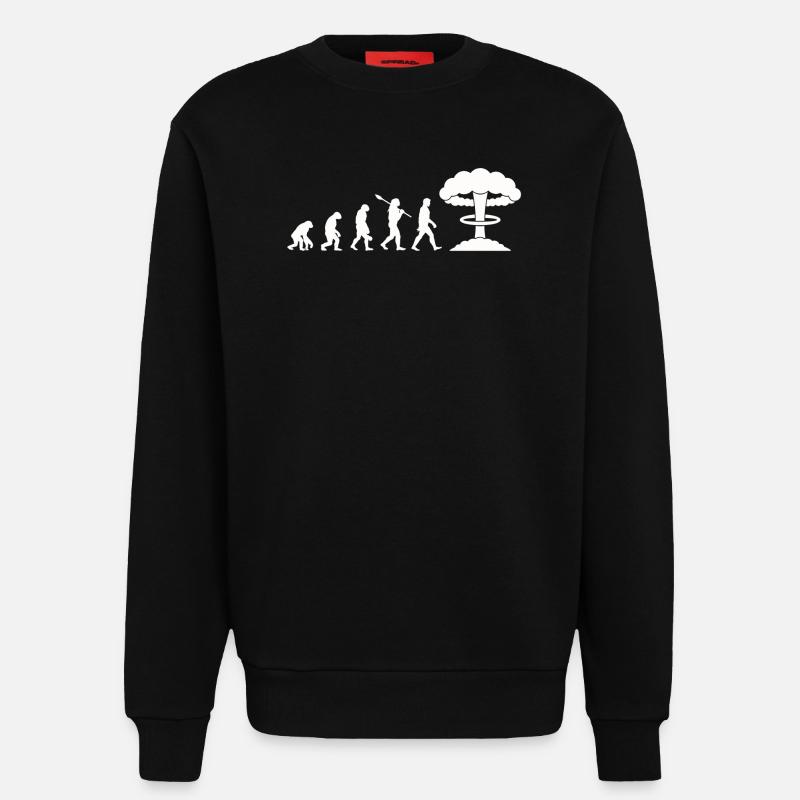 Evolution-Atombombe - Sweatshirt - made by SPREAD - SOLID BLACK