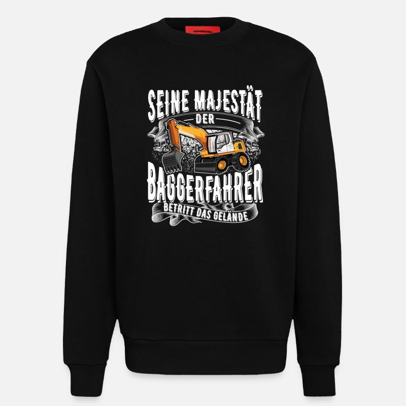 Baggerfahrer - Sweatshirt - made by SPREAD  - SOLID BLACK
