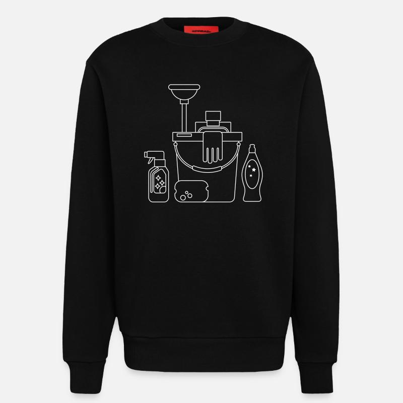 Putzeimer - Sweatshirt - made by SPREAD - SOLID BLACK