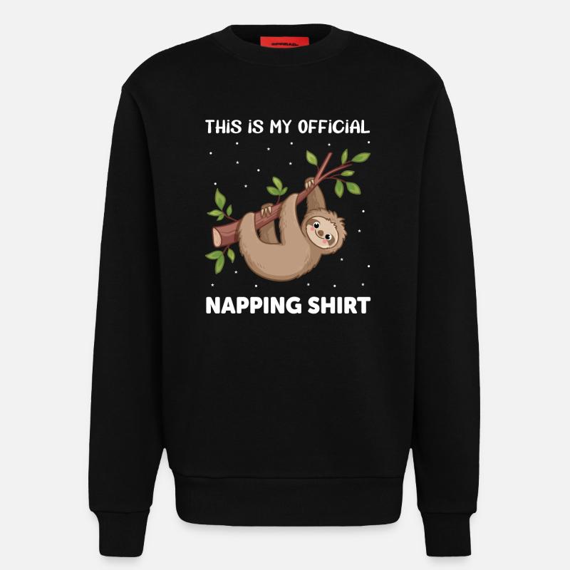 Faultier Schlafanzug - Sweatshirt - made by SPREAD  - SOLID BLACK