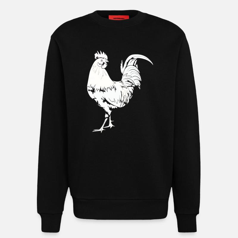 Hahn Huhn Gockel - Sweatshirt - made by SPREAD  - SOLID BLACK