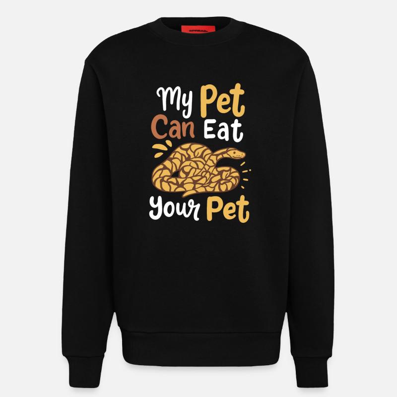 Python Serpents propriétaires - Sweat bio décontracté fabriqué en UE - SOLID BLACK