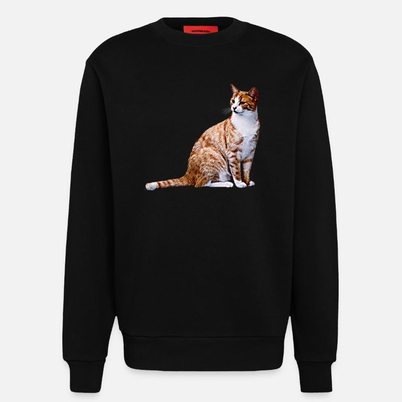 Chat chat chat Cat Cat - Sweat bio décontracté fabriqué en UE - SOLID BLACK