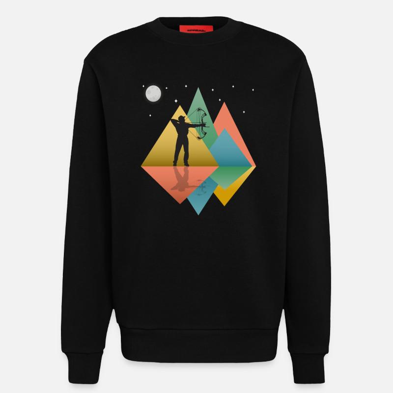 Bogenschießen Herren - Compound Bogen - Sweatshirt - made by SPREAD  - SOLID BLACK