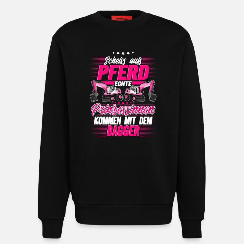 Baggerfahrerin - Sweatshirt - made by SPREAD  - SOLID BLACK