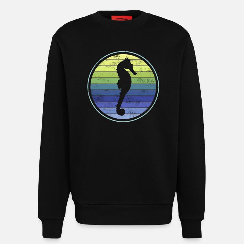 Seepferd Seepferdchen - Sweatshirt - made by SPREAD  - SOLID BLACK