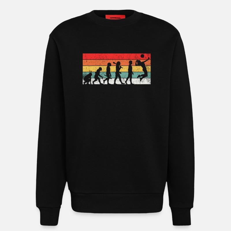 Volleyball Evolution - Sweatshirt - made by SPREAD  - SOLID BLACK
