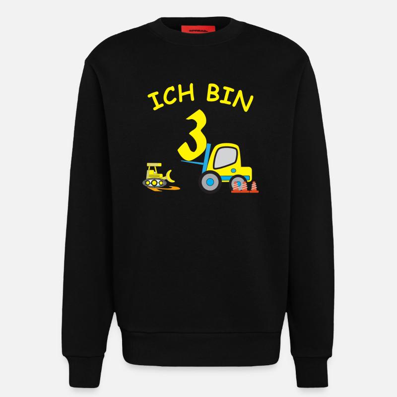 Ich bin 3 - Sweatshirt - made by SPREAD - SOLID BLACK