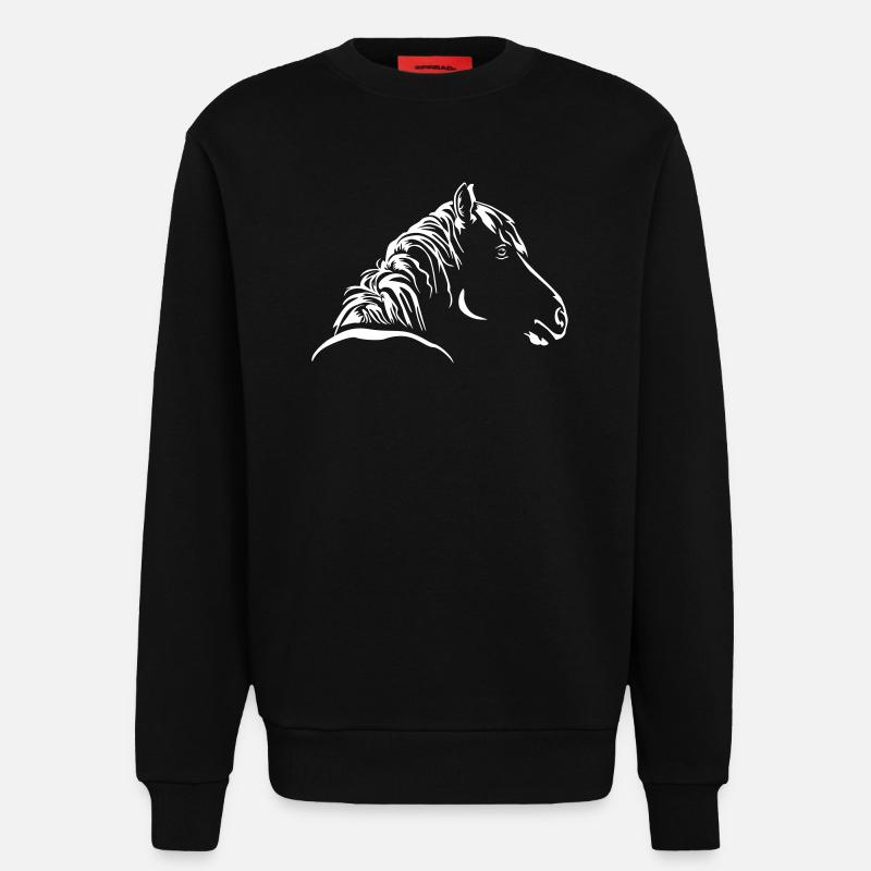 Pferd Kopf "Black Edition" - Sweatshirt - made by SPREAD  - SOLID BLACK