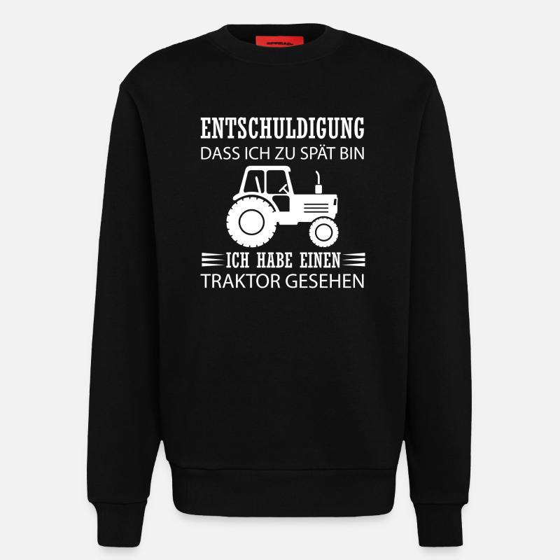 Ich habe einen Traktor gesehen - Sweatshirt - made by SPREAD - SOLID BLACK