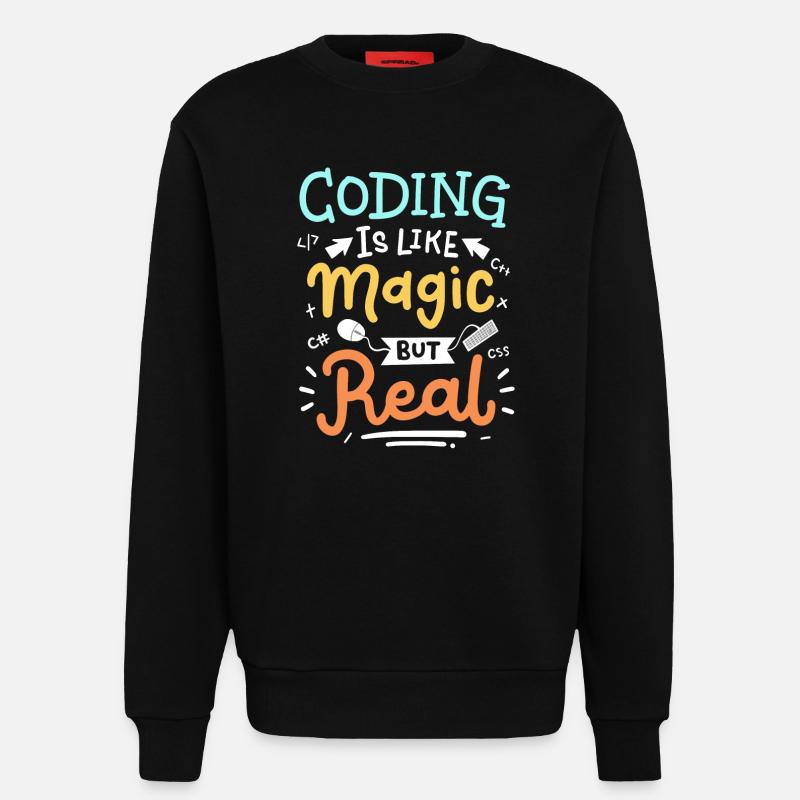 Codierung Programmierung - Sweatshirt - made by SPREAD  - SOLID BLACK