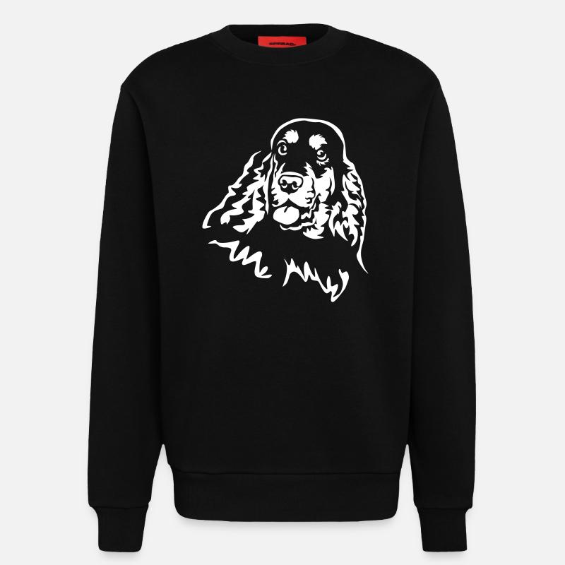 Cocker Spaniel Head "Black Edition" - Sweatshirt - made by SPREAD  - SOLID BLACK