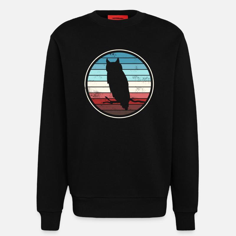 Eule Eulen - Sweatshirt - made by SPREAD  - SOLID BLACK