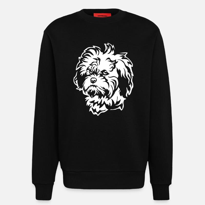 Löwchen Kopf "Black Edition" - Sweatshirt - made by SPREAD - SOLID BLACK